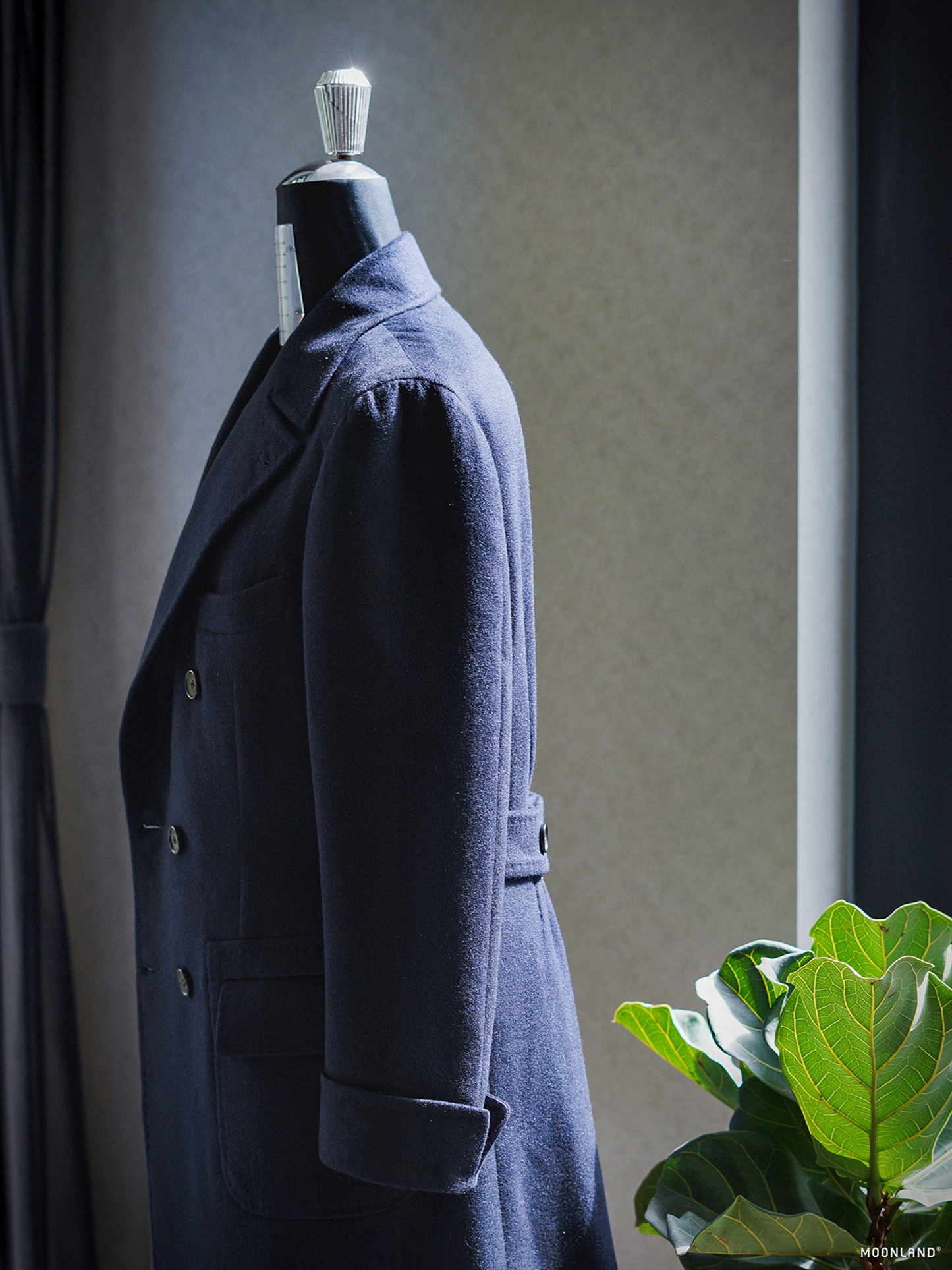Navy Cashmere Polo Coat