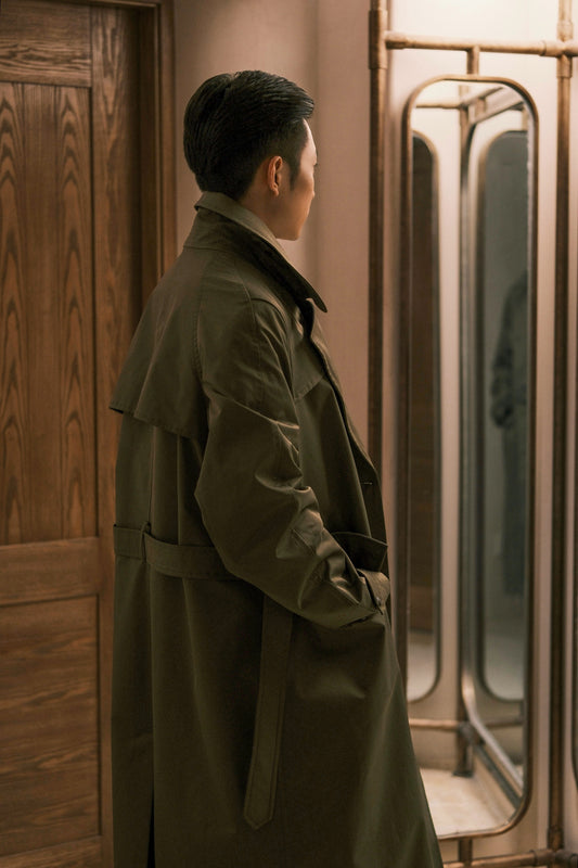 Trench-coat à Larges Revers