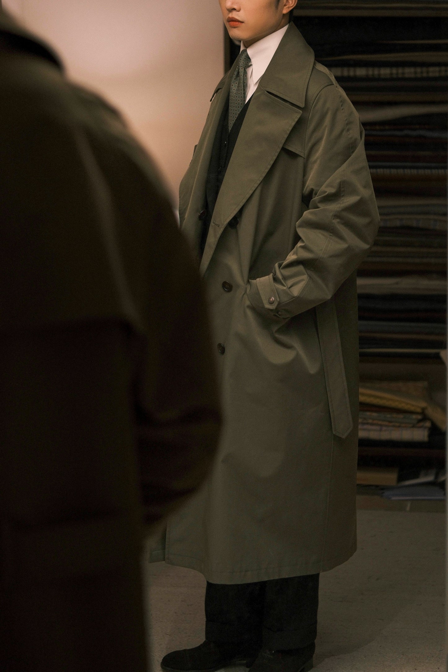 Large Lapel Trench Coat