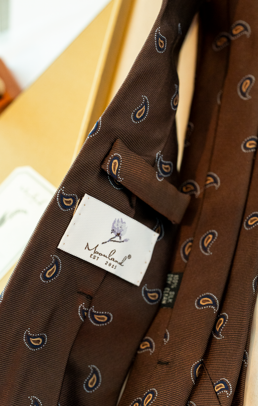 Chestnut Paisley Silk Tie