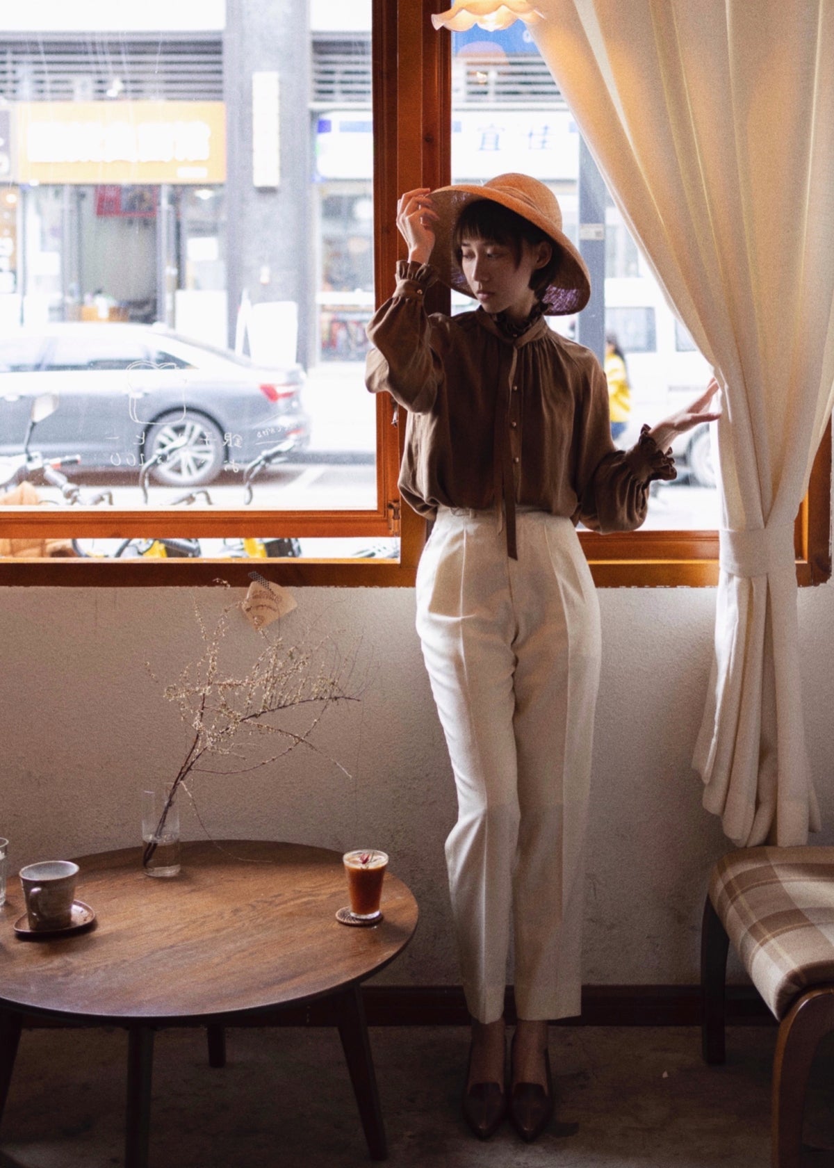 Toffee Silk Blouse
