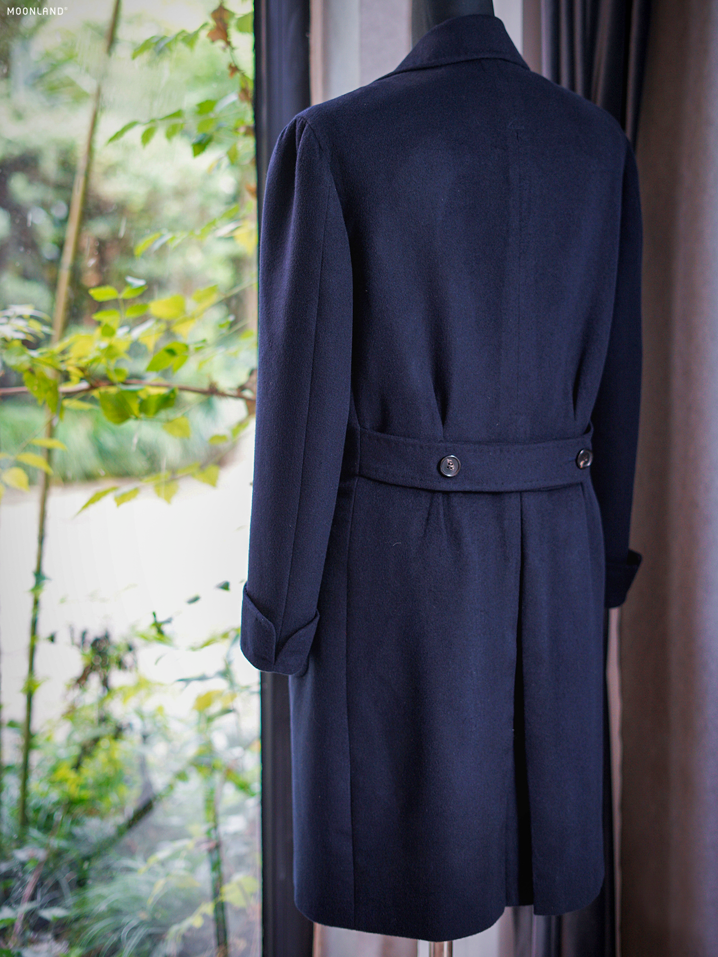Navy Cashmere Polo Coat
