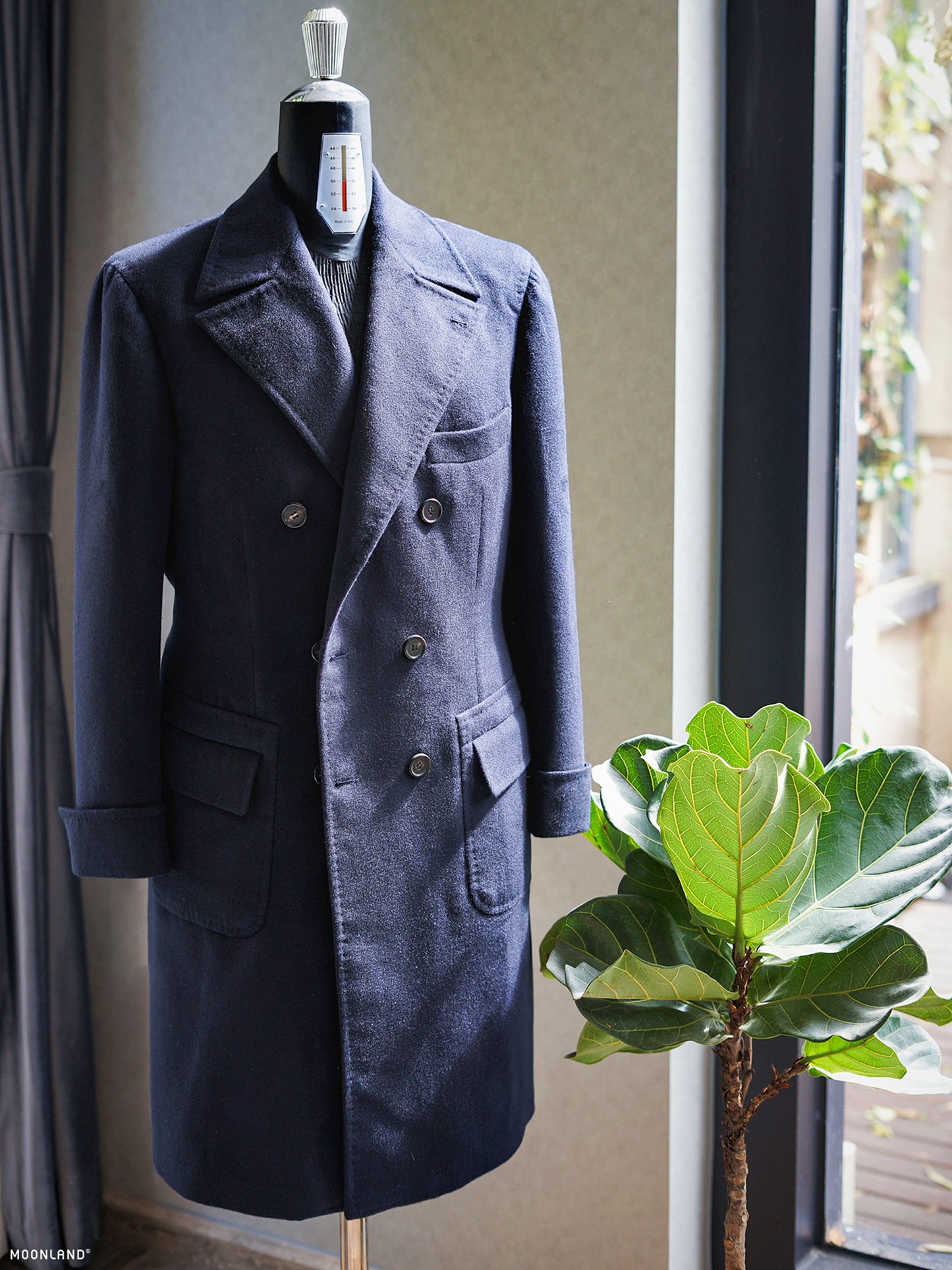 Navy Cashmere Polo Coat