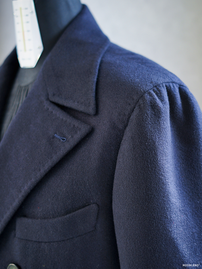 Navy Cashmere Polo Coat