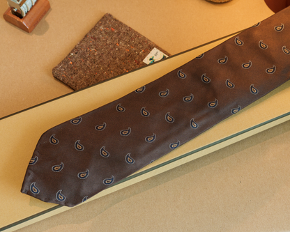 Chestnut Paisley Silk Tie