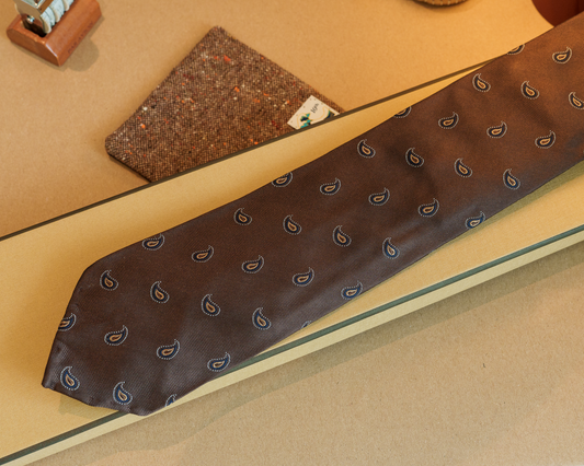 Chestnut Paisley Silk Tie