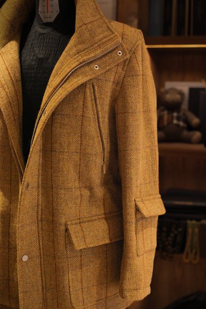 Urban Alpine Jacket chest zip pocket and herringbone wool detail