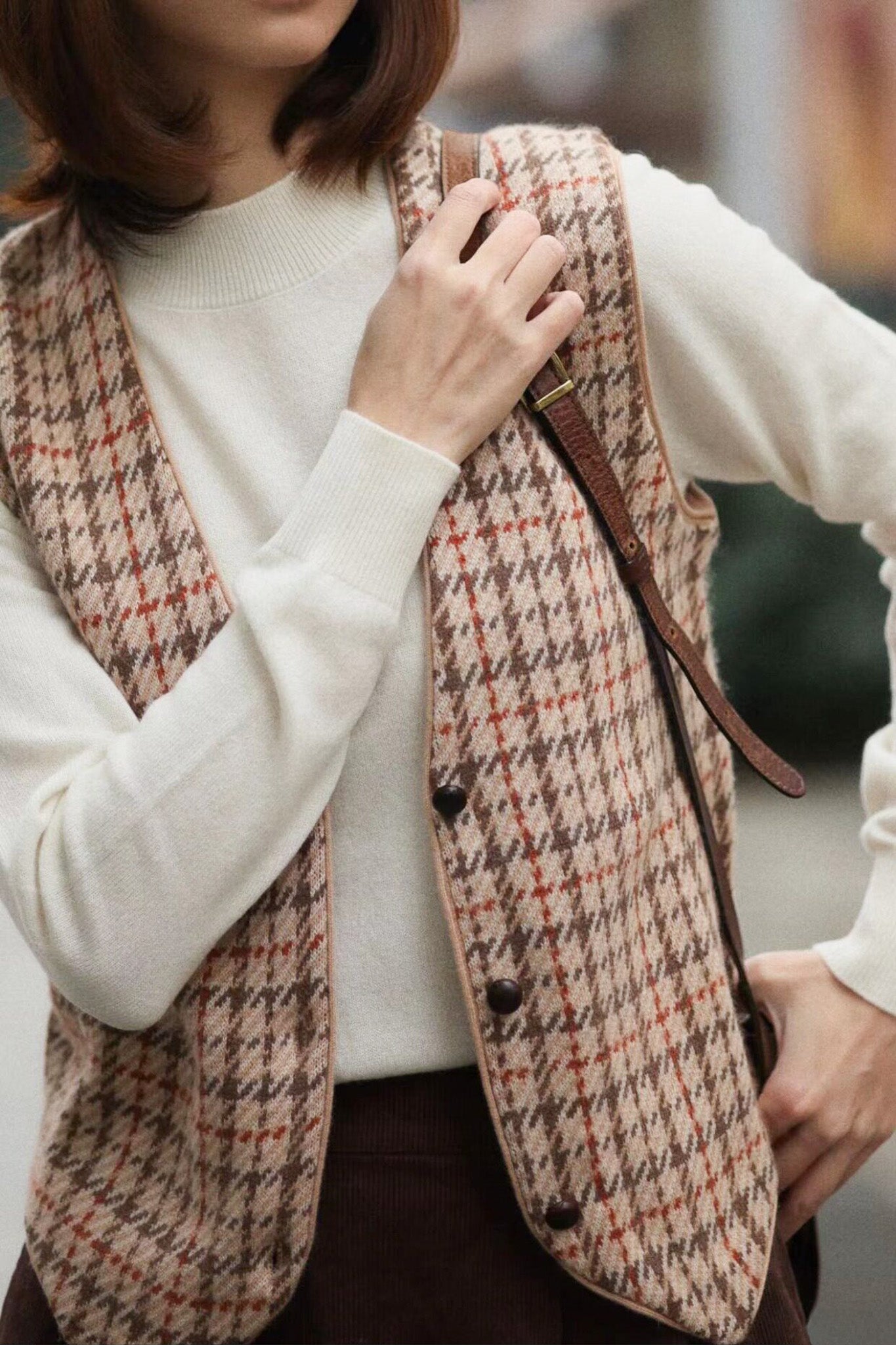 Noisette Cashmere Waistcoat
